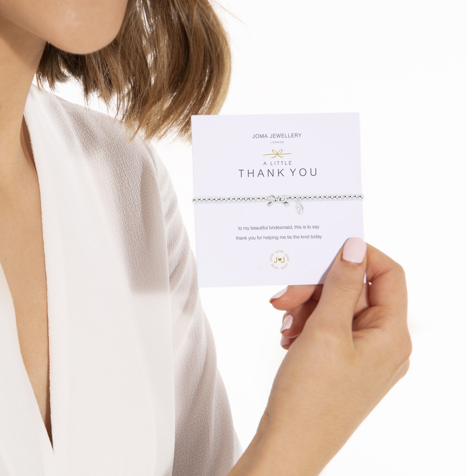 Joma Jewellery a little Thank You Bracelet - bridesmaid - More Than Just a Gift | Narborough Hall