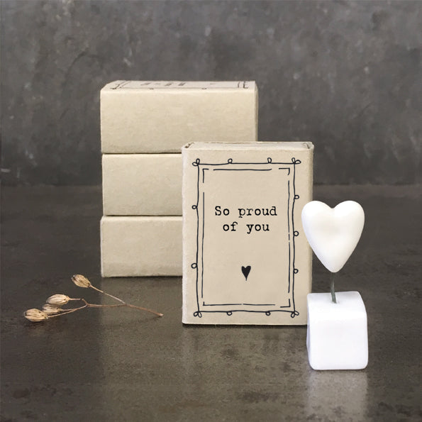 East of India So Proud of You Matchbox Token - More Than Just a Gift | Narborough Hall