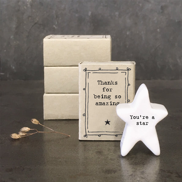East of India Thanks for being Amazing Matchbox Token - More Than Just a Gift | Narborough Hall