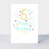 Super Stars Age 5 Birthday Card