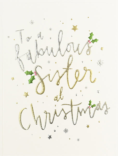 Cloud Nine - Fabulous Sister Christmas Card