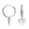 Sterling Silver Heart Charm Huggie Hoop Earrings - More Than Just a Gift | Narborough Hall