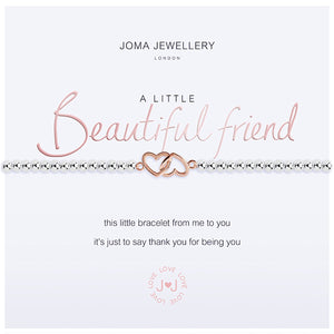 Joma Jewellery A Little Beautiful Friend Bracelet - Rose Gold Hearts - More Than Just a Gift | Narborough Hall