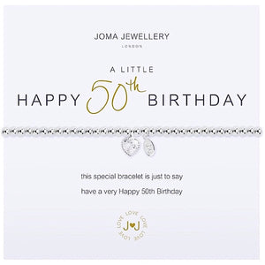 Joma Jewellery a little Happy 50th Birthday Bracelet - More Than Just a Gift | Narborough Hall