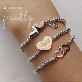 Joma Jewellery A Little Beautiful Friend Bracelet - Rose Gold Hearts - More Than Just a Gift | Narborough Hall
