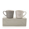 Amore Set Of 2 Grey & White Mugs - Love You & Love You More - More Than Just a Gift | Narborough Hall