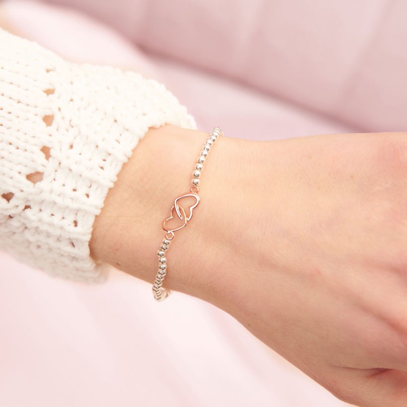 Joma Jewellery A Little Beautiful Friend Bracelet - Rose Gold Hearts - More Than Just a Gift | Narborough Hall