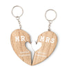 Love Story 'Mr and Mrs' Wooden Keyrings in a Box - More Than Just a Gift | Narborough Hall